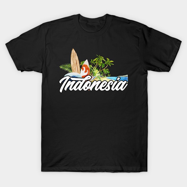 Indonesia surf. Surfing trip Indonesia . Perfect present for mother dad friend him or her T-Shirt by SerenityByAlex